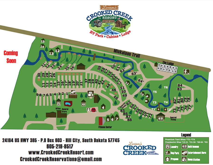 Map of Resort and RV Park