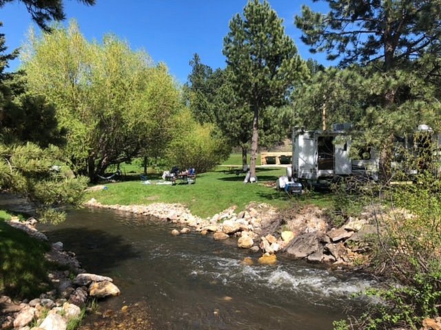 creekside camping in the Black Hills