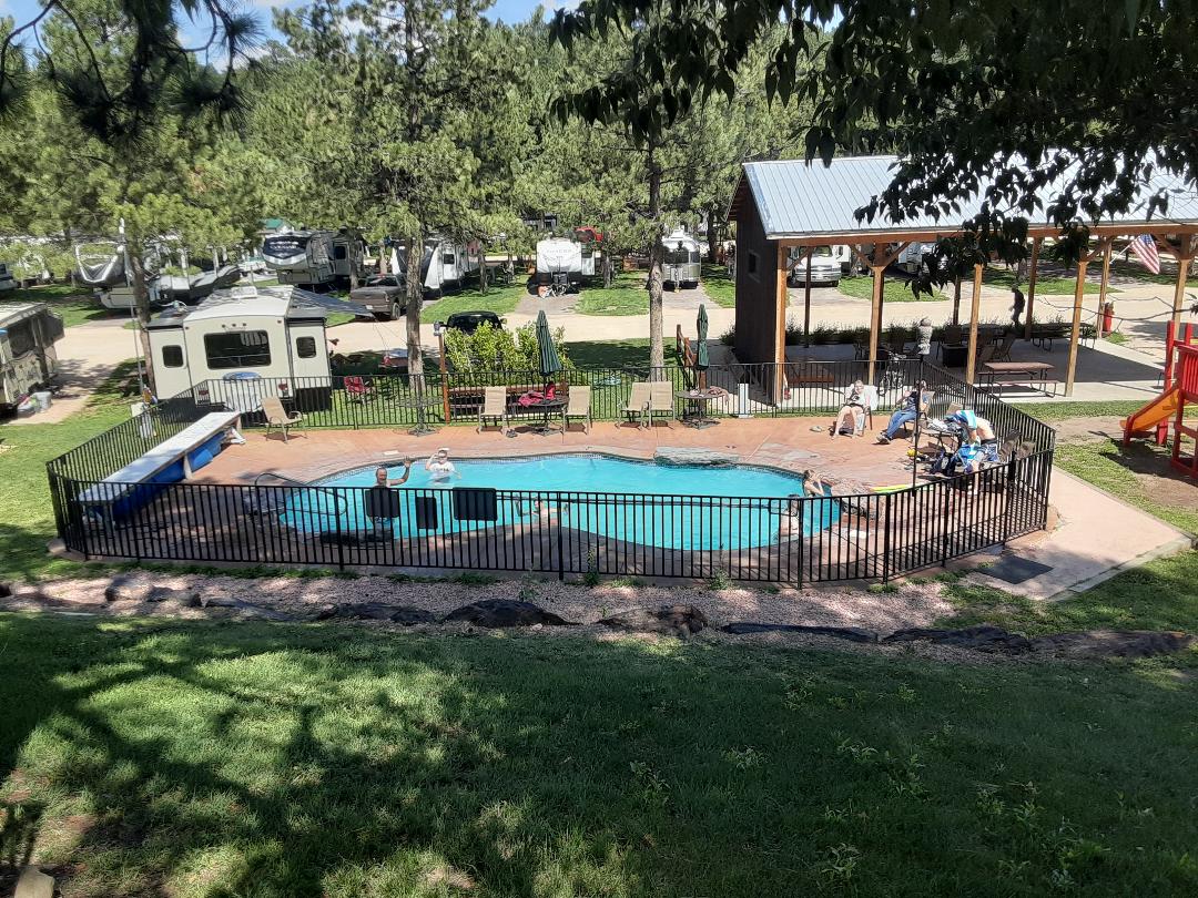 Pool photo at Larsson’s Crooked Creek Campground